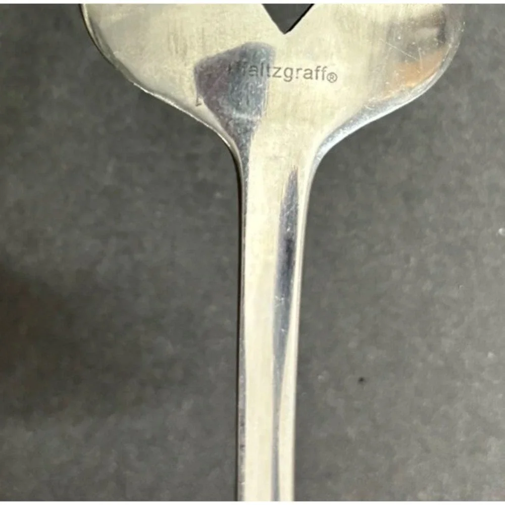 Pfaltzgraff Salisbury Satin Pierced Serving Spoon Slotted 8 1/2